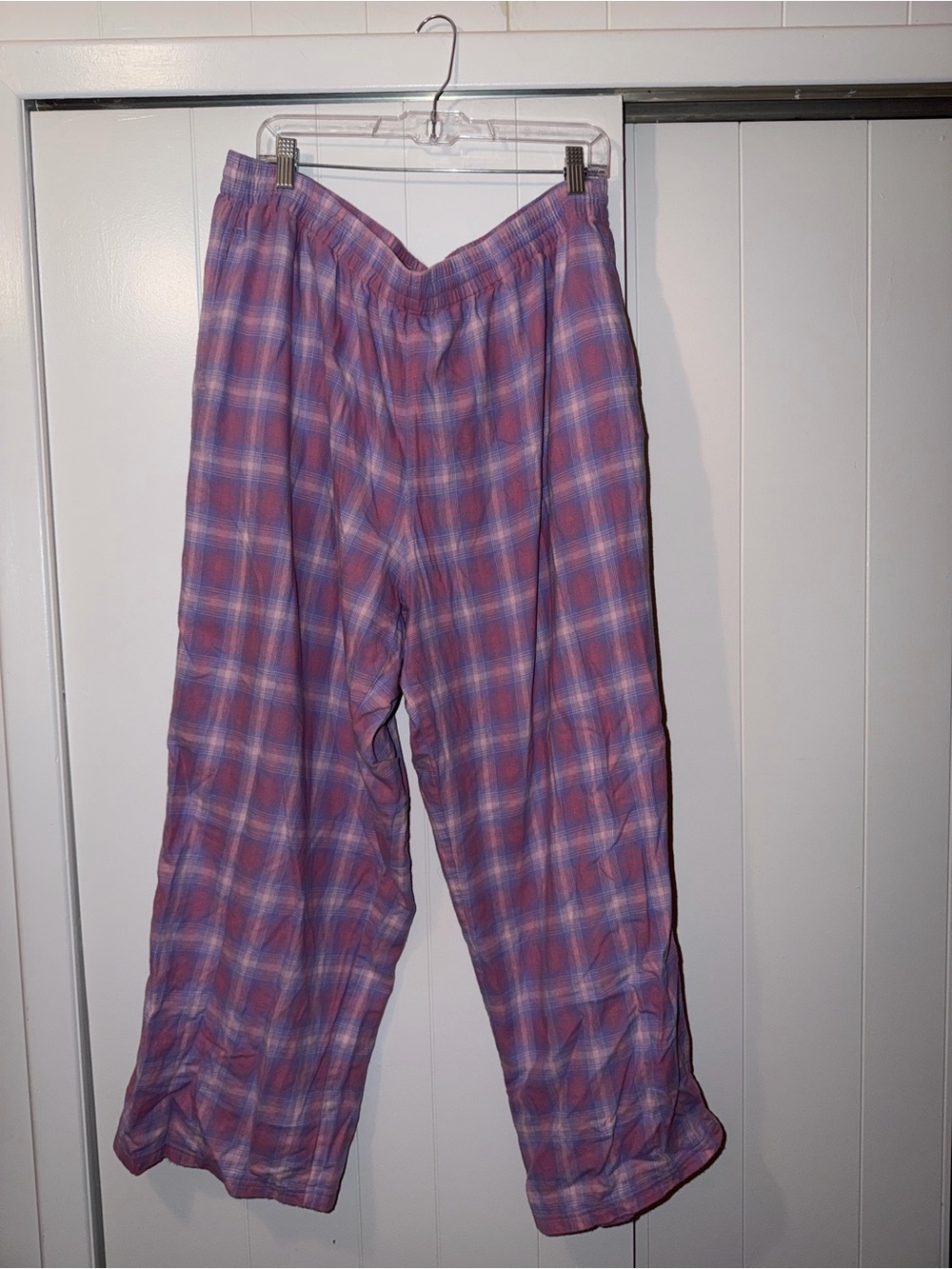 SKIMS Flannel Sleep Cotton Candy Plaid Pajama Pants
